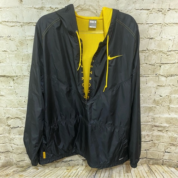 Nike Fit Dry Live Strong 1/2 Zipper Front Windbreaker Anorak Jacket - Picture 5 of 7